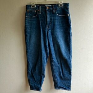 Madewell Balloon Denim Jeans Size 29P Medium Wash Tapered Jeans
